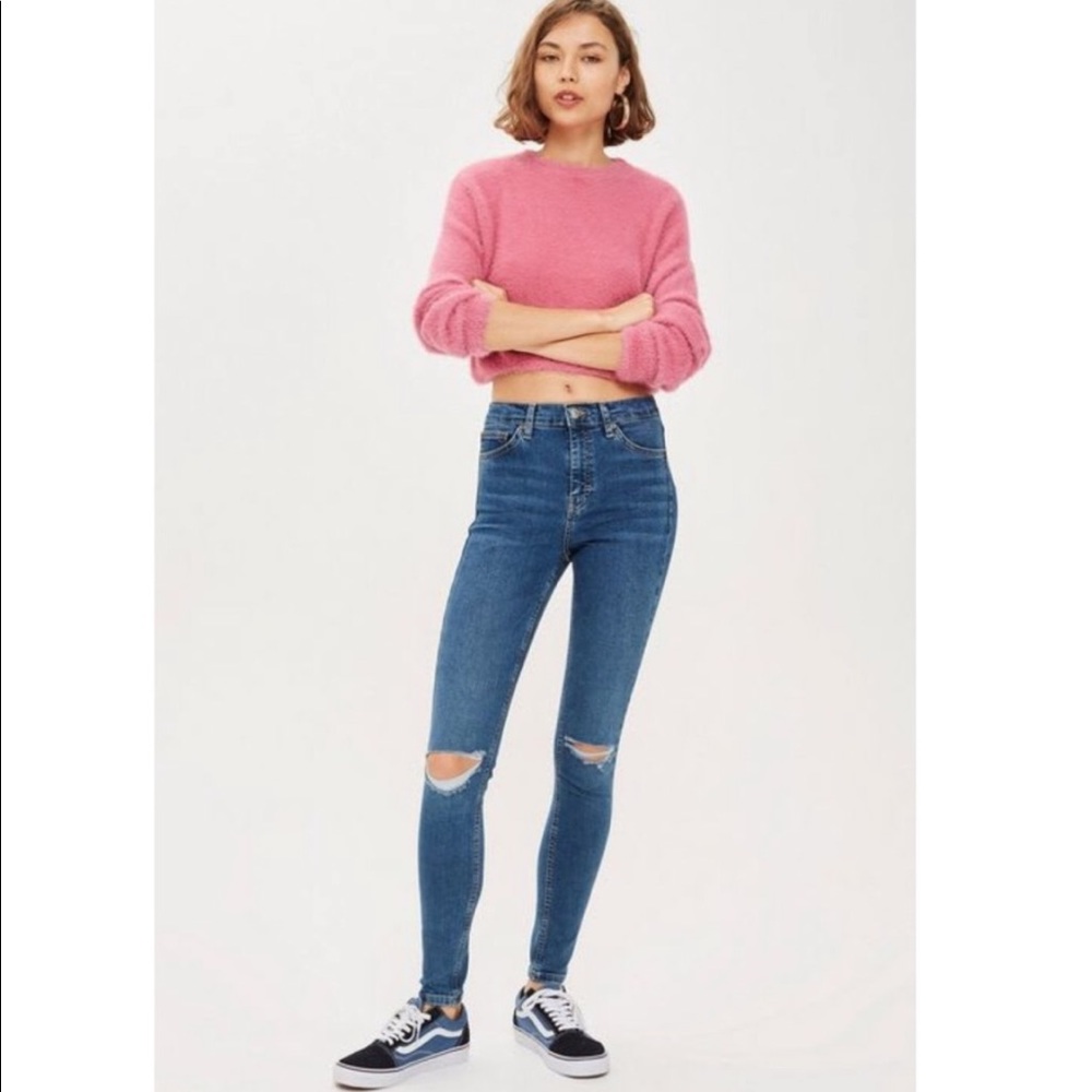 Topshop Jaime Ripped Knee Jeans